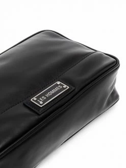 Les Hommes logo plaque messenger bag