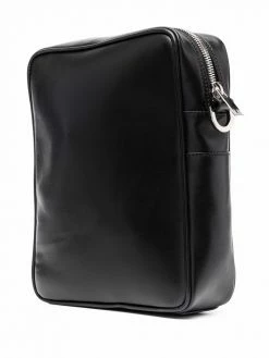 Les Hommes logo patch messenger bag