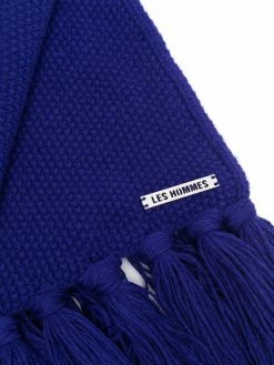 Les Hommes fringe-detail wool scarf