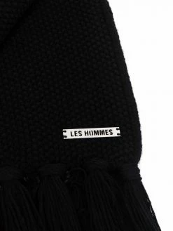 Les Hommes fringe-detail wool scarf