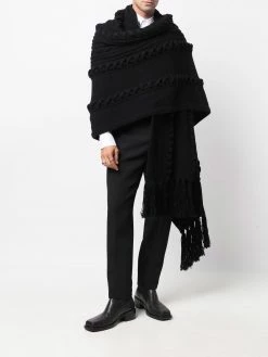 Les Hommes cable knit oversized shawl cardigan