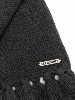 Les Hommes fringe-detail wool scarf