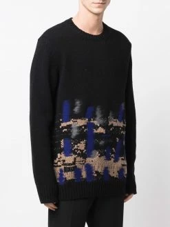 Les Hommes abstract-pattern crew-neck jumper