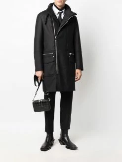 Les Hommes quilted zip-up coat