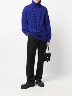 Les Hommes cable knit roll neck jumper