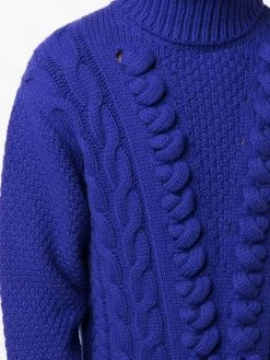 Les Hommes cable knit roll neck jumper