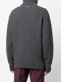 Les Hommes cable knit roll neck jumper
