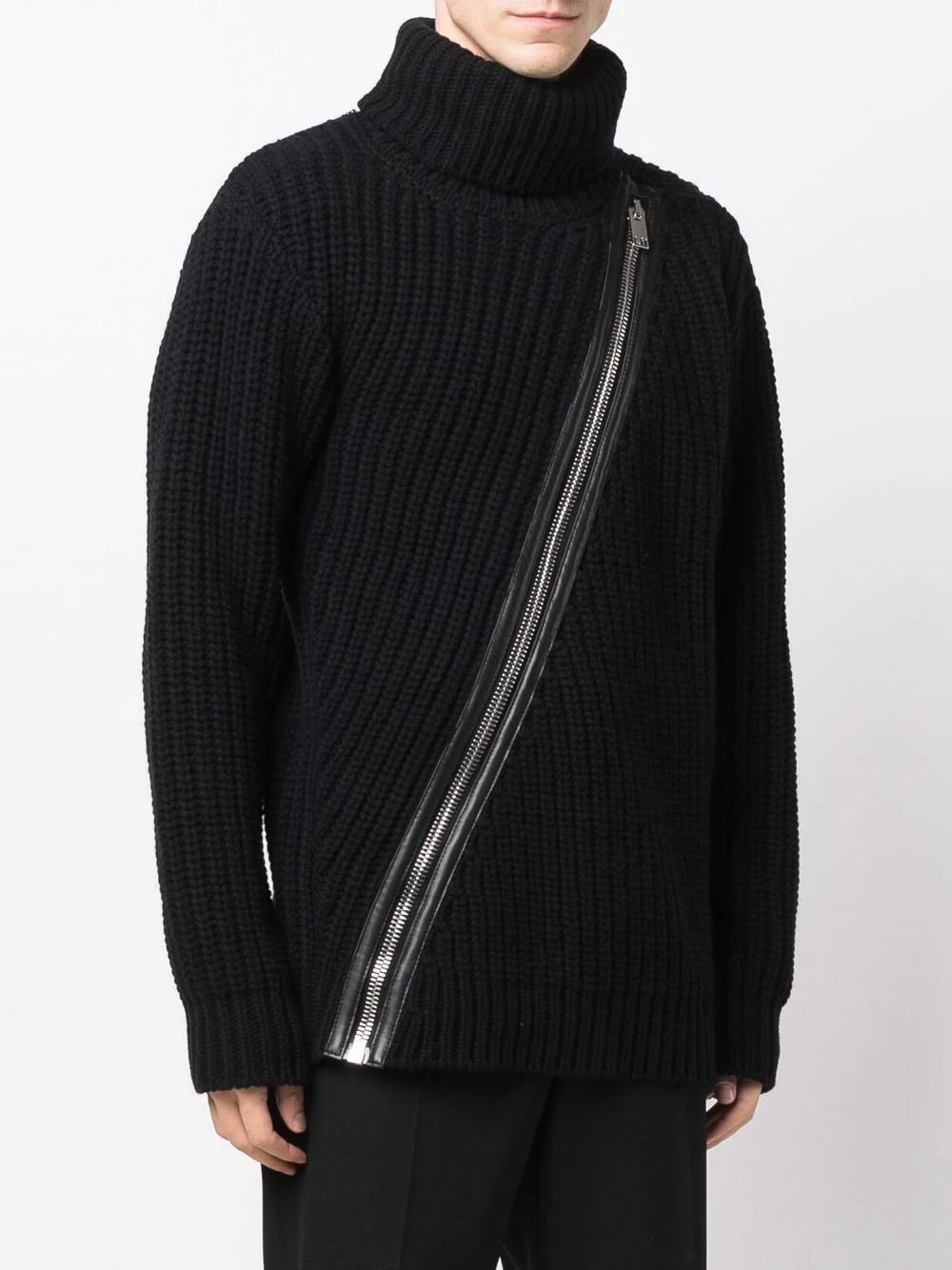 Les Hommes Zip detail roll neck jumper knitted sweaters of men 3 Les Hommes zip-detail roll-neck jumper