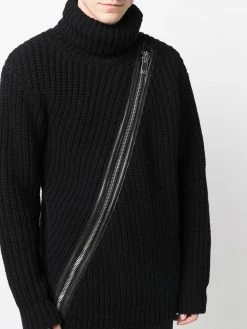 Les Hommes Zip detail roll neck jumper knitted sweaters of men 9 Les Hommes zip-detail roll-neck jumper