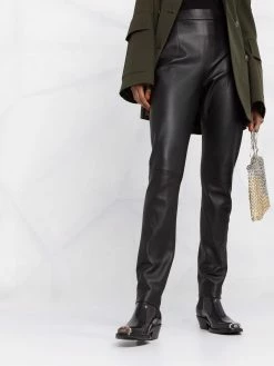 Les Hommes skinny-cut lambskin trousers