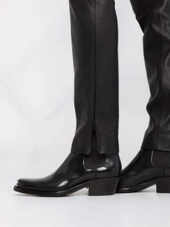 Les Hommes skinny-cut lambskin trousers