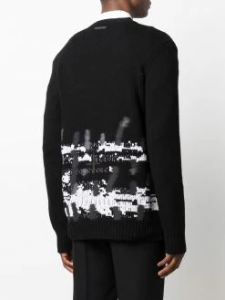 Les Hommes abstract-knit wool jumper