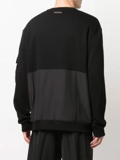 Les Hommes panelled cotton sweatshirt