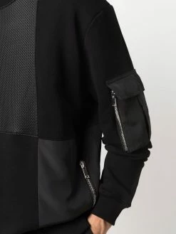 Les Hommes panelled cotton sweatshirt