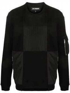 Les Hommes panelled cotton sweatshirt