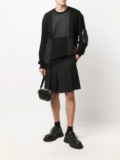 Les Hommes panelled cotton sweatshirt