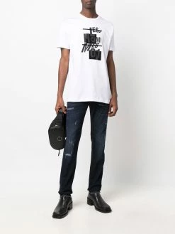 Les Hommes slim-fit distressed jeans