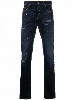 Les Hommes slim-fit distressed jeans