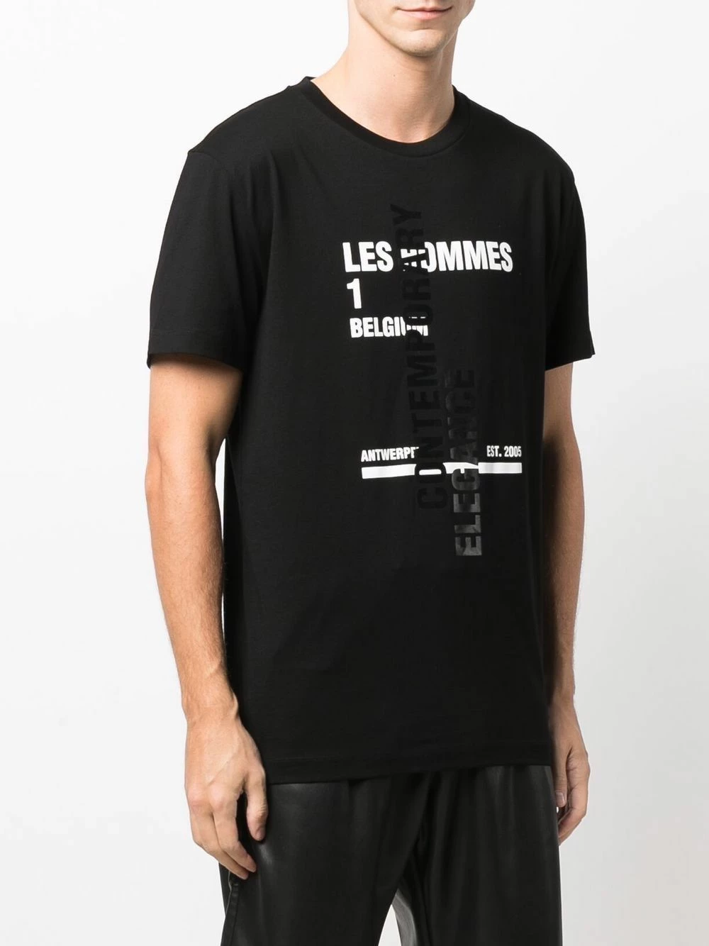 Les Hommes Logo print cotton T shirt t-shirts of men 3 Les Hommes logo-print cotton T-shirt