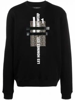 Les Hommes logo-print crew-neck sweatshirt