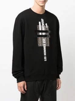Les Hommes Logo print crew neck sweatshirt sweatshirts of men 7 Les Hommes logo-print crew-neck sweatshirt