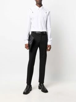 Les Hommes zip-detail long-sleeved shirt