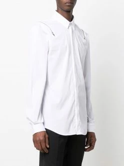 Les Hommes zip-detail long-sleeved shirt