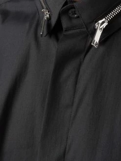 Les Hommes zip-detail long-sleeved shirt
