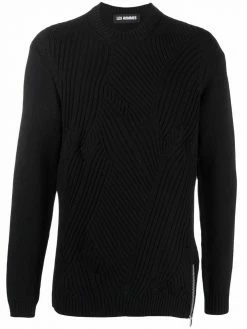 Les Hommes rib-knit crew-neck jumper
