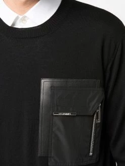 Les Hommes chest-pocket wool sweater