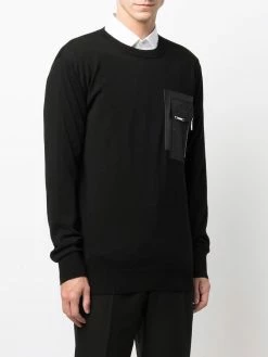 Les Hommes chest-pocket wool sweater