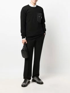Les Hommes chest-pocket wool sweater