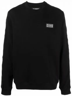 Les Hommes logo-tape crew-neck jumper