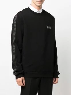 Les Hommes logo-tape crew-neck jumper