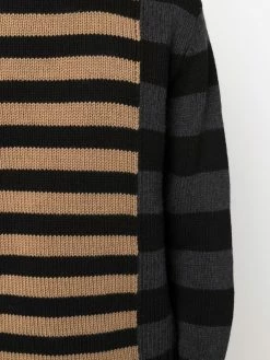 Les Hommes Contrast panel striped jumper knitted sweaters of men 11 Les Hommes contrast-panel striped jumper