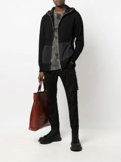 Les Hommes zip-through wool hoodie