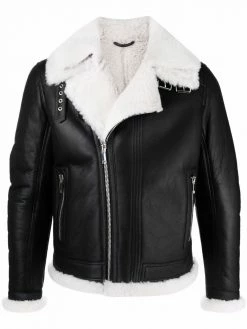 Les Hommes shearling-trimmed jacket