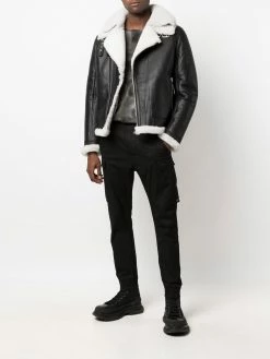 Les Hommes shearling-trimmed jacket