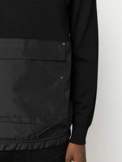 Les Hommes contrasting front pocket wool jumper