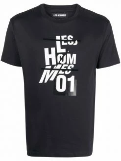Les Hommes graphic logo-print crew-neck T-shirt