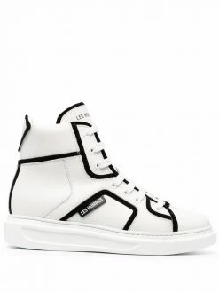 Les Hommes contrast-trim high-top sneakers