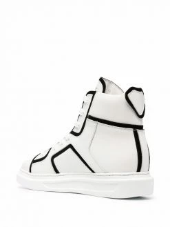 Les Hommes contrast-trim high-top sneakers