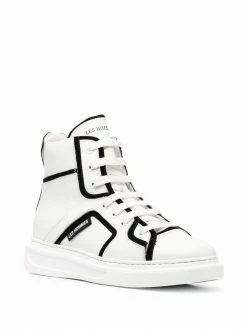 Les Hommes contrast-trim high-top sneakers