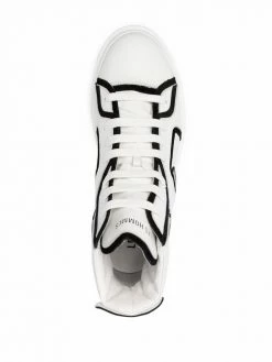 Les Hommes contrast-trim high-top sneakers
