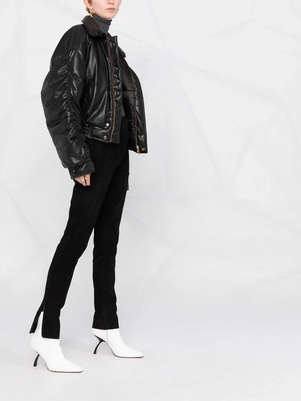 Les Hommes Split ankle suede trousers high waisted pants of women 4 Les Hommes split-ankle suede trousers