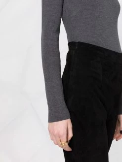 Les Hommes Split ankle suede trousers high waisted pants of women 8 Les Hommes split-ankle suede trousers