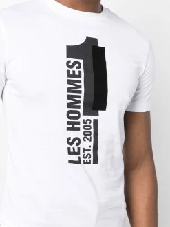 Les Hommes Logo print cotton T shirt t-shirts of men 9 Les Hommes logo-print cotton T-shirt