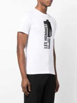 Les Hommes Logo print cotton T shirt t-shirts of men 7 Les Hommes logo-print cotton T-shirt
