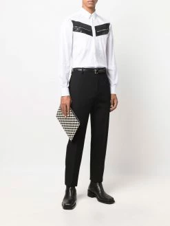 Les Hommes decorative zip-detail shirt