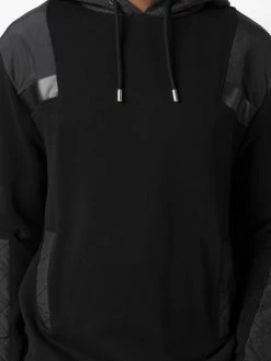Les Hommes panelled drawstring hoodie